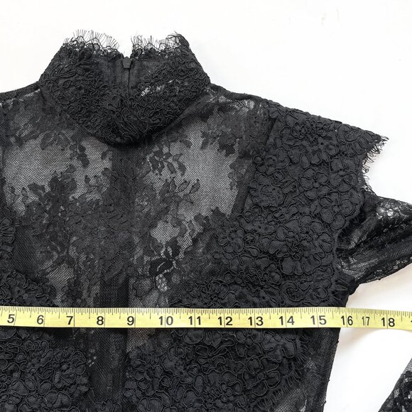 Zimmermann Sensory Floral Embroidered Lace Top Black Size AU 0 US 4 - Picture 9 of 12